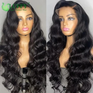 Body Wave 13*6 Lace Front Wigs Indian Human Hair Pre Plucked 360 Lace Front Wigs - Picture 1 of 12