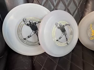 Wham-o Frisbee set of 2 NAS clear disc 141G and 119G John Bird Black - Picture 1 of 11