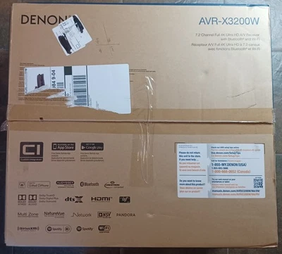 Denon AVR-X3200W 4K 7.2 AV Receiver w/ Box & Accessories for parts - Image 1 of 4