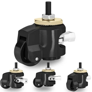 Heavy Duty Leveling Stem Casters - Workbench Retractable Caster with Upgraded... - Picture 1 of 6