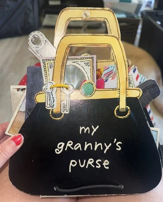 Vintage My Granny's Purse Children's Interactive Board Book by P. H. Hanson Foto 1 de 4