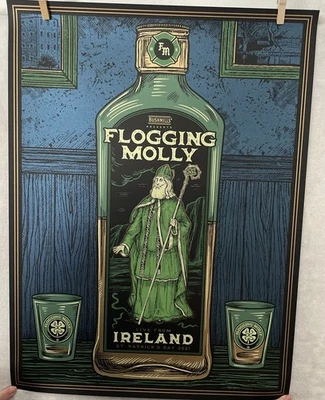 Flogging Molly Poster 2021 Original Art Poster 88/144 Print 2021 Concert Band - Image 1 of 4