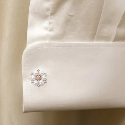  6 Knopfabdeckungen für Damen: Ärmelknopfabdeckungen mit Blumenmuster für - Bild 1 von 4