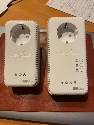 devolo dLAN 500 AV Wireless+ Starter Kit 500 Mbit/S Ethernet/LAN WiFi 2 Adapter - Bild 1 von 2