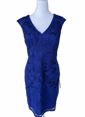 Новый с Ярлыками SUE WONG сапфир Soutache вышитая иллюзия оболочка платье размер 8 Nordstrom - Изображение 1 из 4