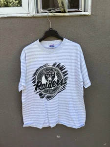 Camiseta Oakland Raiders Vintage Años 90 Talla XL Rayas Hecha en EE. UU. - Imagen 1 de 9