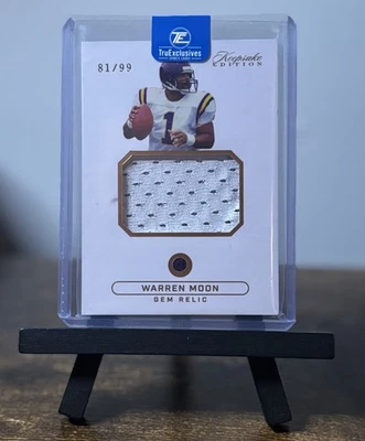 2024 Keepsake Sports Edition - Warren Moon Gem Relic - 81/99 - Hall Of Fame!! — 第 1/2 张图片