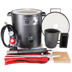 6KG Gasschmelzofen Propan Schmelzen Metall Gold Kupfer Graphit Tiegel Zum Selbermachen - Bild 1 von 12