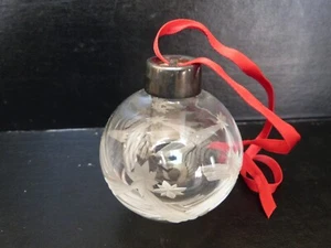 1988 Lenox Crystal / Cut Crystal Ball, Shooting Stars Christmas Ornament 2.25" - Picture 1 of 7