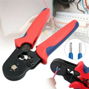 Insulated Cable Connectors Terminal Ratchet Crimping Tool Wire Crimper Pliers - Foto 1 di 7