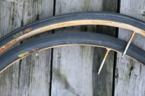 Handmade set (2) Mavic SSC Paris Roubaix 28mm tubular sewup tires 700c