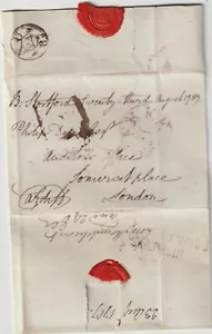 1787 HERTS FREE/S & BISHOPS STORTFORD (1° TIPO CHILOMETRAGGIO CANCELLATO?) CARDIFF AFFRANCATO - Foto 1 di 5