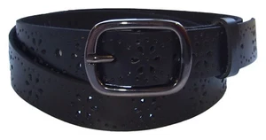 Cinturón de cuero real QHA para mujer diseño floral moda cinturón 28 mm ancho Q92 - Imagen 1 de 6