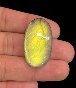 47 Ct Natural Multi Fire Labradorite Oval Cabochon Gemstone 38X20X6 mm DI=246 - Picture 1 of 6
