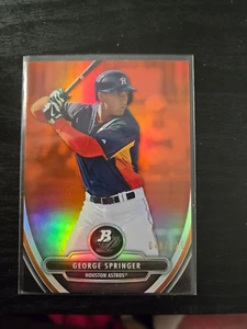 George Springer 2013 Bowman Platinum Orange Rookie #D /125 Astros Prospect RC B - Picture 1 of 2