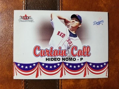 HIDEO NOMO - CURTAIN CALL #U377 LOS ANGELES DODGERS - 2002 FLEER TRADITION - Image 1 of 3