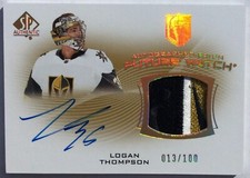 2021-22 SP Authentic Future Watch Auto Patch Logan Thompson /100
