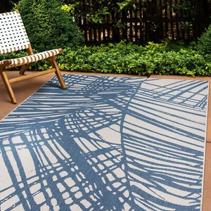 Rugshop Rugs Nature Inspired Tropical Leaves Reversible Indoor/Outdoor Carpet - Picture 1 of 120