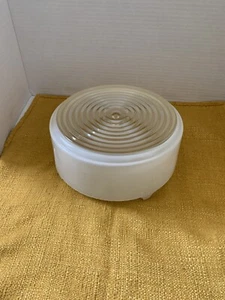 "Luz de techo vintage de 8"" pantalla de vidrio transparente blanco al ras mediados de siglo envío gratuito EE. UU. - Imagen 1 de 8