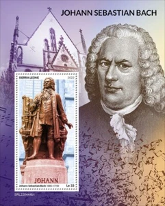 Sierra Leona - 2022 Johann Sebastian Bach - Hoja de recuerdo de sello - SRL220444b1 - Imagen 1 de 1