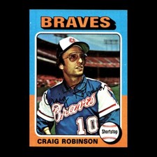 Craig Robinson 1975 Topps Atlanta Braves #367 GM R305