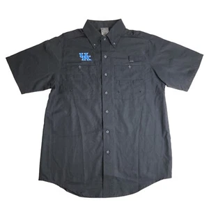Knights Apparel University of Kentucky Vented Button Up S S Shirt Size M Blk - Picture 1 of 10