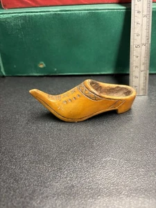 Antique Wooden Snuff Shoe Curios Piece Unusual Decor Item Interesting 5p - Bild 1 von 3