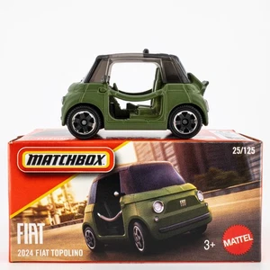 2025 Matchbox Power Grabs #25 2024 Fiat Topolino FLAT FOREST GREEN | FSB - Picture 1 of 1