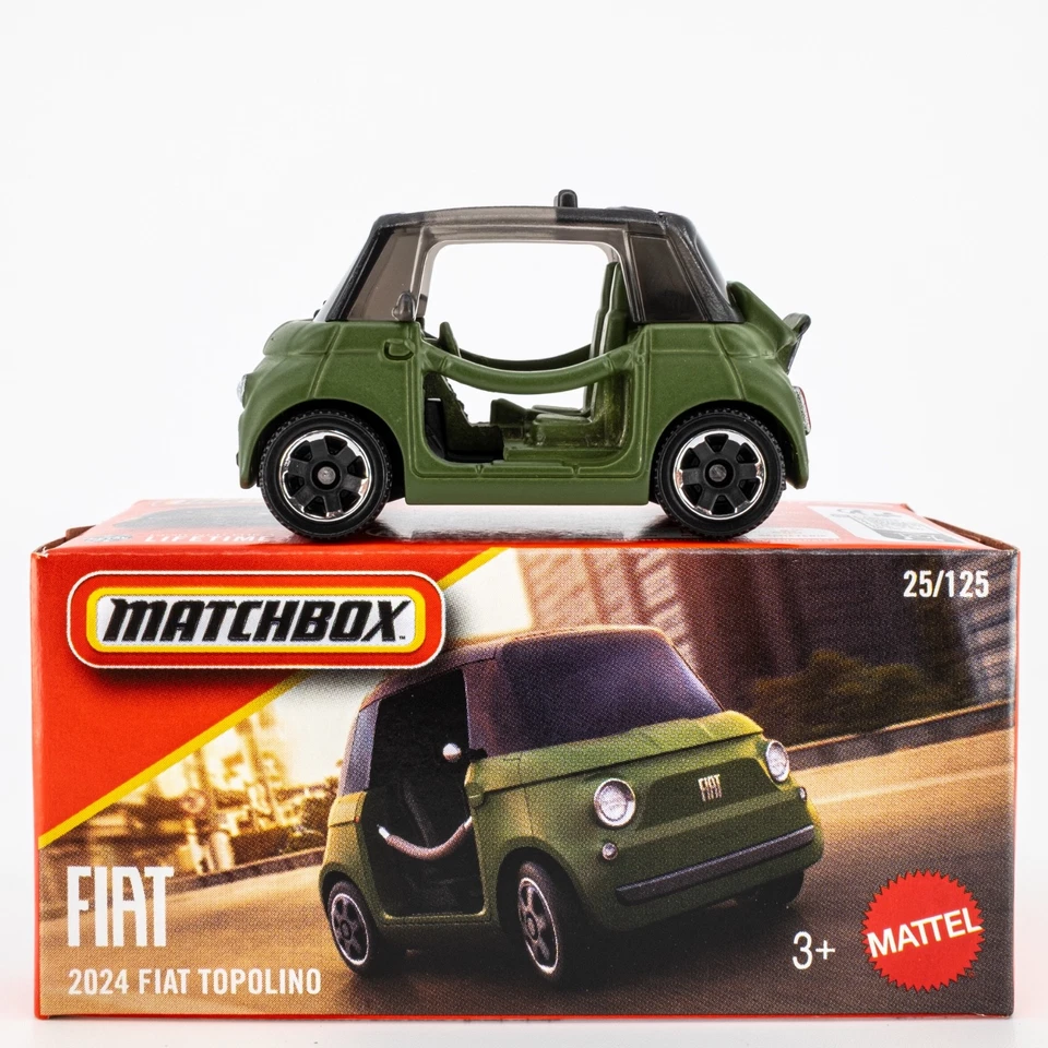 2025 Matchbox Power Grabs #25 2024 Fiat Topolino FLAT FOREST GREEN | FSB - Image 1 of 1