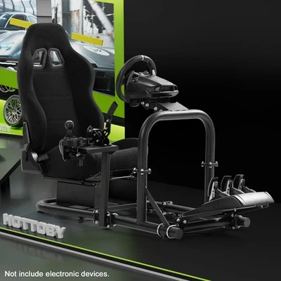 Hottoby G920 Racing Sim Cockpit & Black Seat Fit Logitech G923 G29 Thrustmaster - Image 1 of 4