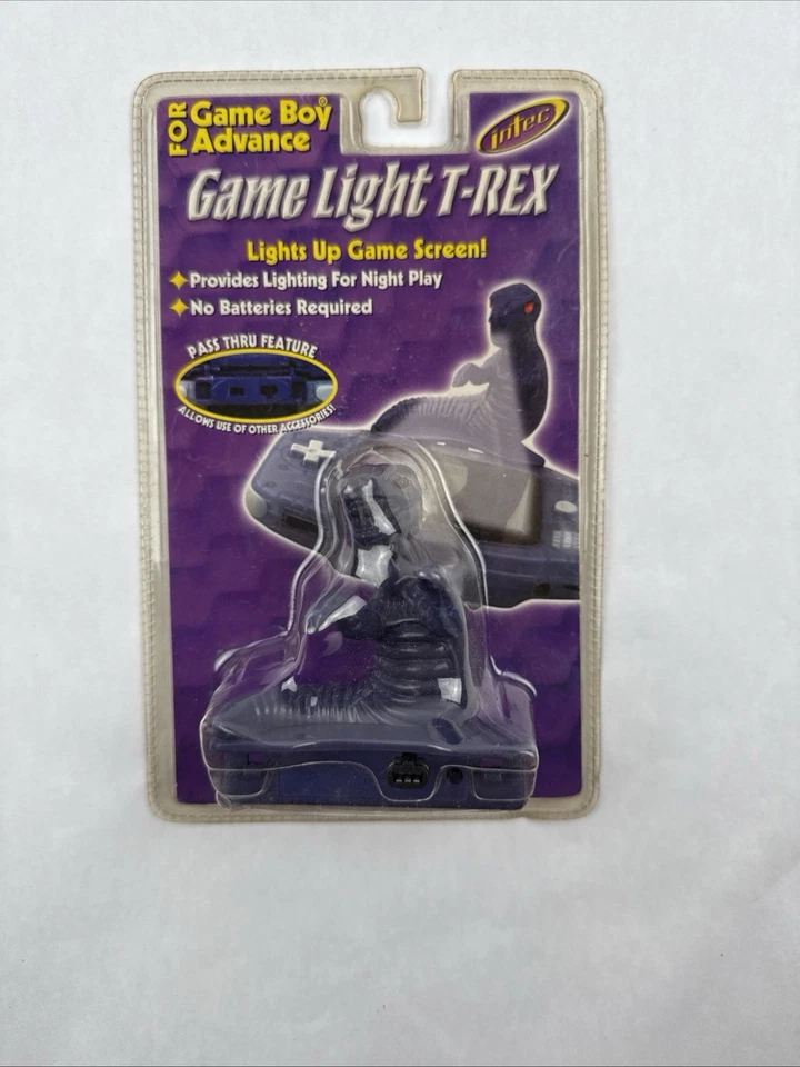 Intec Game Boy Advance Purple T-Rex Gaming Light Light Up Eyes Rare HTF New - Image 1 of 4