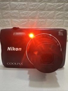 Nikon Coolpix A300 20.1 MP 8x Wide Zoom Nikkor WiFi Digital Camera Black Tested - Picture 1 of 22