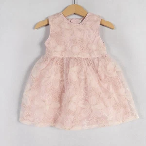 Laughing Llama Dress 18M Pink Floral Shimmery Special Occasion Party Wedding - Picture 1 of 6