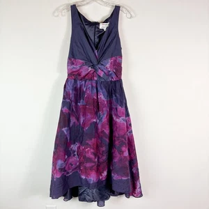 Vestido Lela Rose X Neiman Marcus Nuevo con Etiquetas Acuarela Púrpura Gris Talla 8 - Imagen 1 de 7