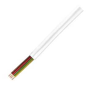 LogiLink CM04W Telefonkabel Verlegekabel flach 4-Adrig 100 m Weiß - Bild 1 von 2