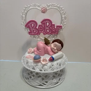 Neue handgefertigte Babyparty Kuchenplatte oder Tischdeko, Mädchen - Bild 1 von 12