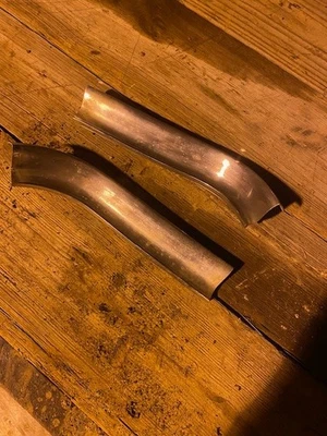 1958 Cadillac Hood Bar Extension End Trim Pair Chrome Trim - Image 1 of 4