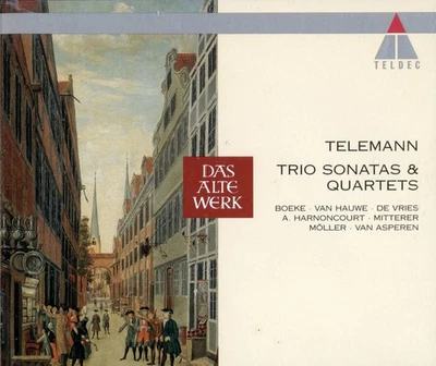 Telemann: трио сонаты и квартеты / Boeke, de Vries, и т.д. (3 компакт-диска, 1995, Teldec) - Изображение 1 из 2