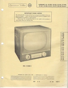 1955 Capeheart CT-109 Television TV Photofact Manual Schematic 2T215MSD 125 139 - Picture 1 of 2