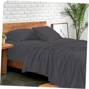 Luxury Soft 4 Piece Sheet Set 800 Thread Count 100% Egyptian King Dark Grey - Picture 1 of 8