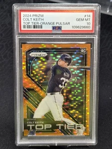 2024 Panini Prizm Kolt Keith #14 Top Tier Orange Pulsar Prizm /399 Rookie PSA 10 - Bild 1 von 4