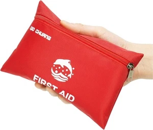 Small Travel First Aid Kit - 87 Piece Clean, Treat and Protect Most Red  - Picture 1 of 6