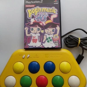 Pop'n Music 10 Dedicated controller included Play Station 2  Japan Yellow Game - Picture 1 of 12