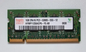 1 x 1GB Hynix Laptop Memory PC2-5300S DDR2-667 SO-DIMM - HYMP112S64CP6-Y5 - Picture 1 of 1