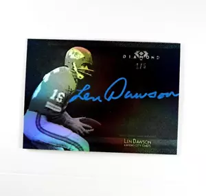 Len Dawson 2015 Topps Diamond Autograph Metallic Blue Ink #'d 1/5 !! AUTO - Picture 1 of 4