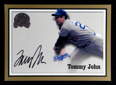 Tarjeta de béisbol firmada autógrafa de Tommy John 2000 Fleer Greats of the Game Foto 1 de 3