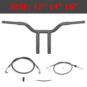 Low Rider S FXLRS w/ABS Rise 12" 14" 16" MX-T Bars Handlebar Kit Fit For Harley - Picture 1 of 13