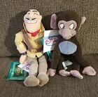 Disney Tarzan's Clayton & Baby Baboon Mini Bean Bags--9" & 7". NWT