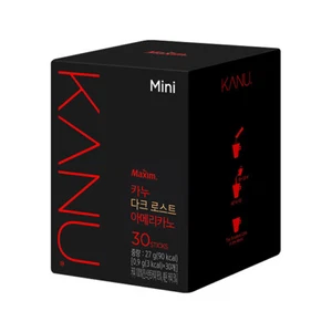 KANU Mini Dark Roast Americano Korean Instant Coffee Mix - 30 / 60 / 90 Sticks - Picture 1 of 3