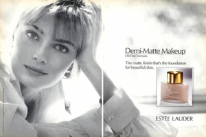 1991 Estee Paulina Porizkova skin demi-matte makeup 2-page MAGAZINE AD - Picture 1 of 1